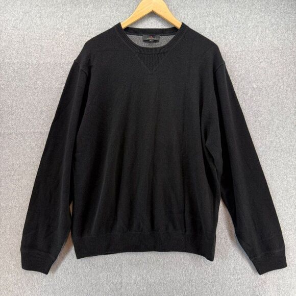 Mens Alashan Size XL Black Cashmere Sweater Crewneck Classic Soft Capsule Luxury - Picture 1 of 10